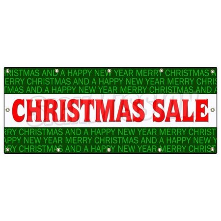 SIGNMISSION CHRISTMAS SALE BANNER SIGN christmas season decorate discount holidays B-120 Christmas Sale